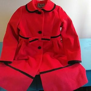 Girls Rothschild red and black coat